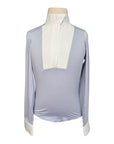 Chestnut Bay SkyCool® 'Liberty' Youth Long Sleeve Show Shirt in Wisteria/Butterflies