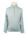 Front of Chestnut Bay Performance Rider SkyCool® Long Sleeve Youth Shirt in Silver Blue - Children's Small