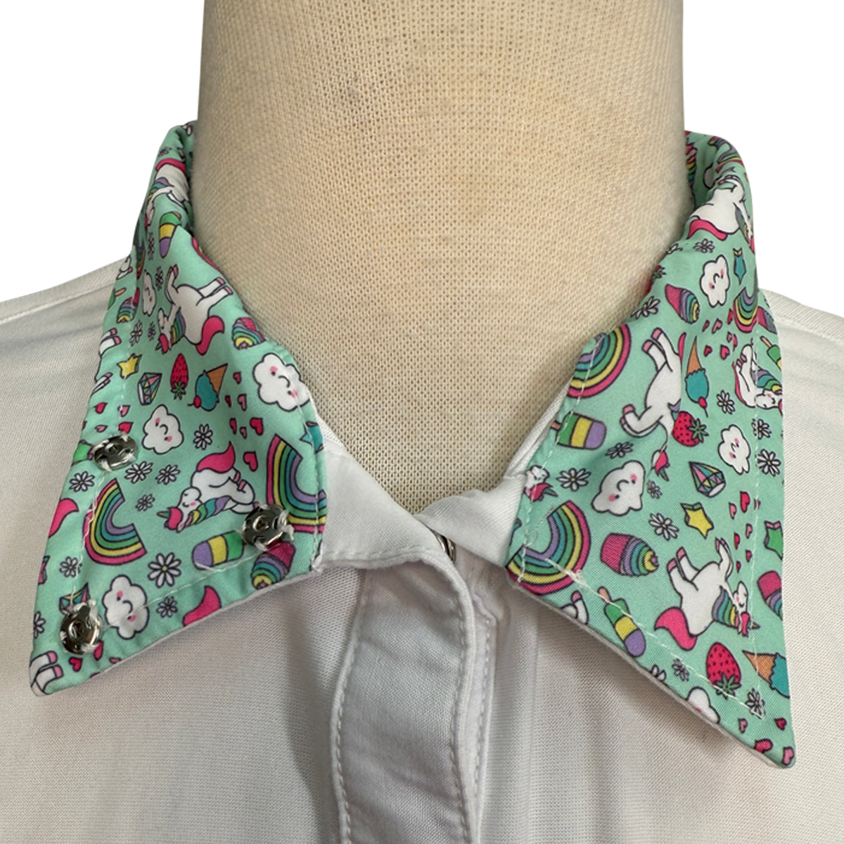 Ovation Ellie Tech Show Shirt in White/Unicorns