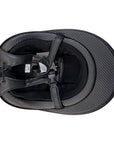 Charles Owen 'Luna' Wide Peak Helmet in Black Matte/Black Gloss