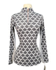 Equine & Design 'Sarah' Shirt in Black Horse Damask - Women's Small