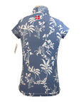 Kastel Cap Sleeve Shirt in Denim Floral