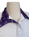 Romfh Chill Factor Short Sleeve Show Shirt in White/Rainbow Horses