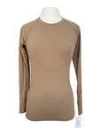 Euphoric Equestrian 'Malibu' Long Sleeve Top in Beige - Women's Medium