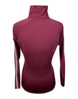 Equestrian Stockholm Long Sleeve Top in Burgundy