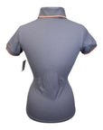 Schockemohle 'Mirabella' Tech Polo in Grey/Peach