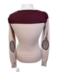 Ariat Crewneck Sweater in Tan/Burgundy