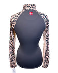 Kastel Denmark Long Sleeve Sun Shirt in Grey/Cheetah Print