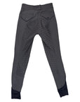 Halter Ego 'Perfection' Breeches in Grey/Navy Piping