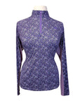 Smartpak Piper 'SmartCore' 1/4 Zip Top in Purple Garden