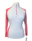 EIS 1/4 Zip Base Layer in Pink/White - Approx. Women's XL