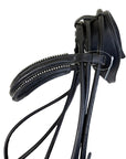 FSS Rolled Comfort Crank Dressage Bridle in Black