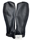 Saxon Equileather Half Chaps in Black - CL (Children's Large)