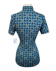 Kerrits Ice Fil Short Sleeve Shirt in Green/Blue Mosaic