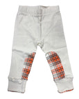 Mini Britches Baby Riding Pants in Ivory/Orange Plaid