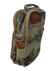 Canvas Mini-Bag in Tan Horse Print