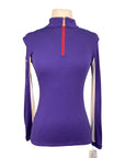Kastel Denmark 'Charlotte' Merino Wool Shirt in Cobalt/Red