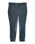 TuffRider Ribbed Low-Rise Knee-Patch Breech in Smoke