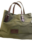 Rebecca Ray Equestrian Racing Tote in Hunter/Brown