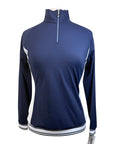 Acegolfs Quarter Zip Long Sleeve Shirt in Navy