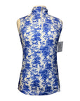 Dapplebay Toile Zip Riding Top in Blue/White
