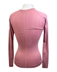 Riviera 'Chelsea' Long Sleeve Compression Top in Dusty Rose