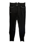 Halter Ego 'Evolution' Full Seat Breeches in Black/Silver