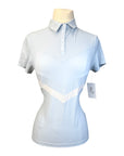 Cavalleria Toscana Perforated Striped Jersey Short Sleeve Training Polo in Mint
