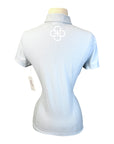 Cavalleria Toscana Perforated Striped Jersey Short Sleeve Training Polo in Mint