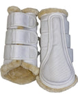Eskadron Faux Fur Brushing Boots in Whit