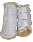 Eskadron Faux Fur Brushing Boots in Whit