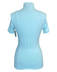 Back of Equisite 'Elaine' Show Shirt in Aqua