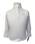 RJ Classics 'Maddie' Show Shirt in White/Paw Prints - Children's XS