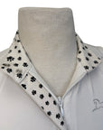 RJ Classics 'Maddie' Show Shirt in White/Paw Prints - Children's XS