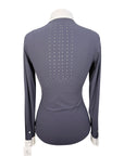 Horse Pilot 'Monica' Long Sleeve Show Shirt in Navy