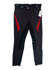 B Vertigo Silicone Breeches in Navy/Red