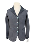Animo 'Pony Division' Show Coat in Charcoal Herringbone