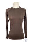 TKEQ The 'Kennedy' Seamless Long Sleeve in Chocolate - Women's S/M