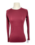 TKEQ The 'Kennedy' Seamless Long Sleeve in Burgundy - Women's XS/S
