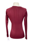 TKEQ The 'Kennedy' Seamless Long Sleeve in Burgundy - Women's XS/S
