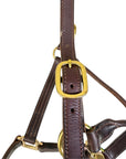 HFP Triple Stitched Leather Halter in Brown