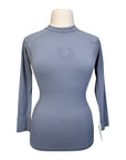 FitEq Long Sleeve Seamless Schooling Top in Slate Blue
