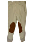 IconEq Girls’ Wellesley Competition Knee-Patch Breech in Tan