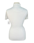 Kastel Galloon Lace Short Sleeve Shirt in White