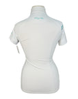 Kathryn Lily 'ProAir3' Show Shirt in White/Teal Ribbons
