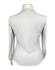 Cavalleria Toscana Perforated Long Sleeve Show Shirt in Sky Blue