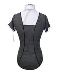 Goode Rider Couture Ruffle Show Shirt in Black/White Polka Dot