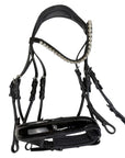 Patent Dressage Padded Double Bridle w/ Crank in Black - Pony