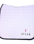 Aviar Logo Dressage Saddle Pad in White