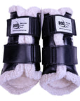 Dressage Sport Boot Brushing Boots in Black/Sheepskin